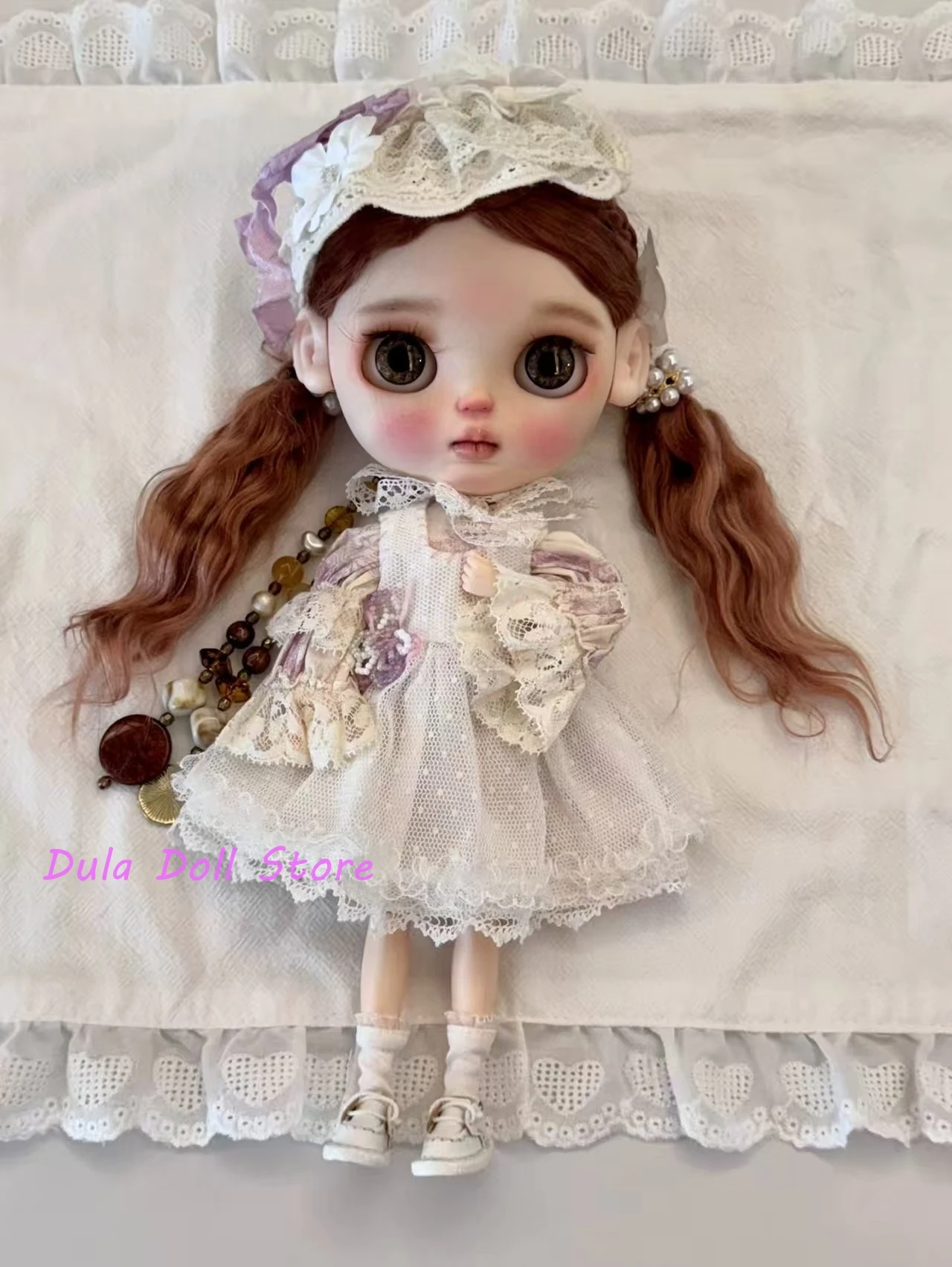 듀라 인형 옷 드레스 가을 스플라이싱 퍼플 긴 소매 치마 란도우두 블라이스 ob24 ob22 아존 리카 ICY 1/6 인형