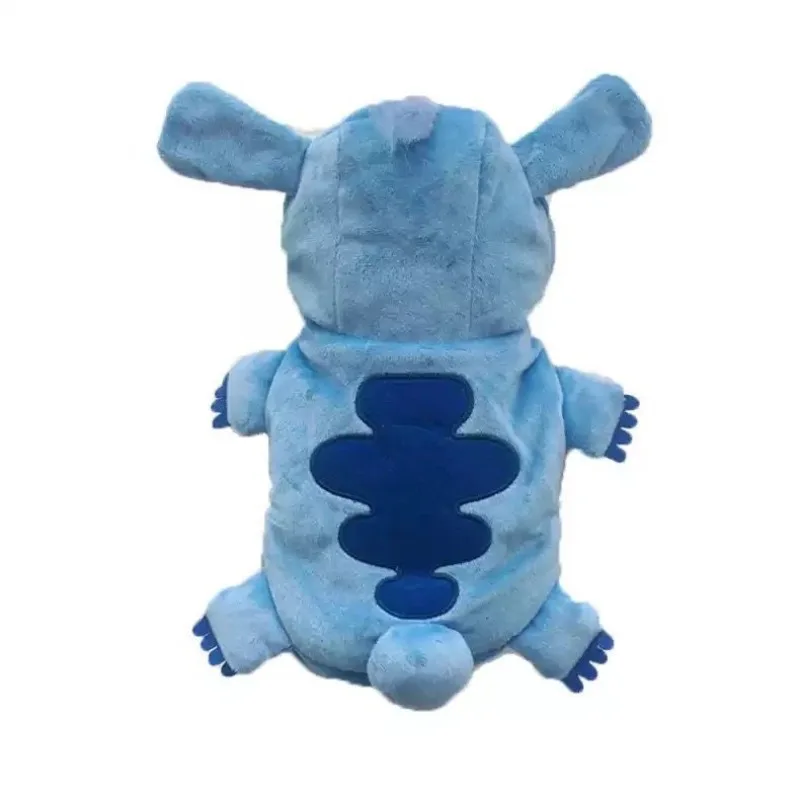 Anime Stitch Blauer Kristallvelours Hunde-Verwandlungs-Kostüm Haustier Winter Baumwollmantel Cartoon Kawaii Teddy Kleidung Katzenkleidung Neu