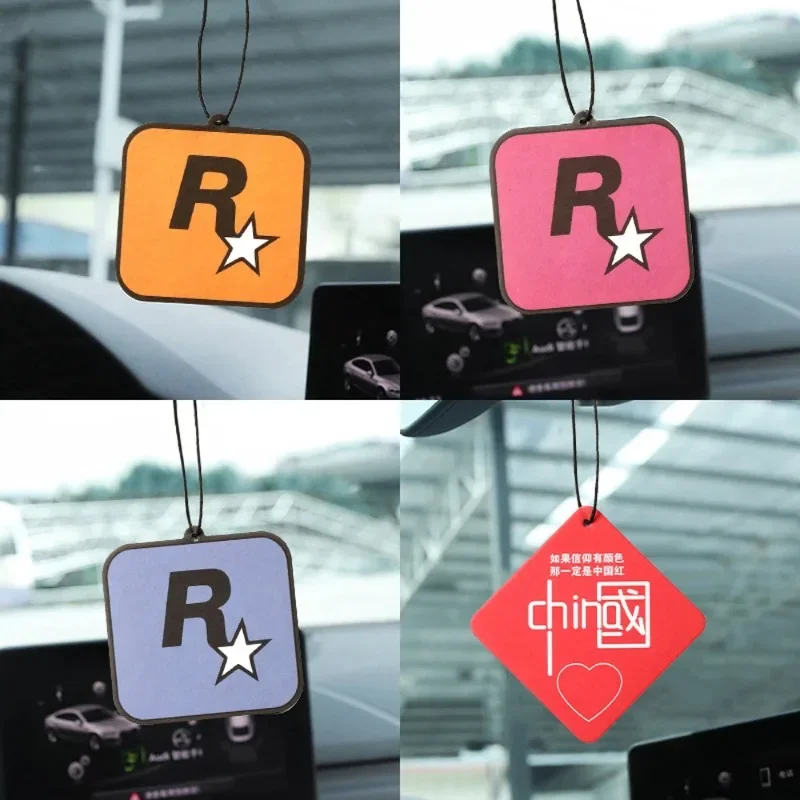 High-end aromatherapy tablet R Star fragrance tablet car odor removal trend car hanging perfume pendant air freshener