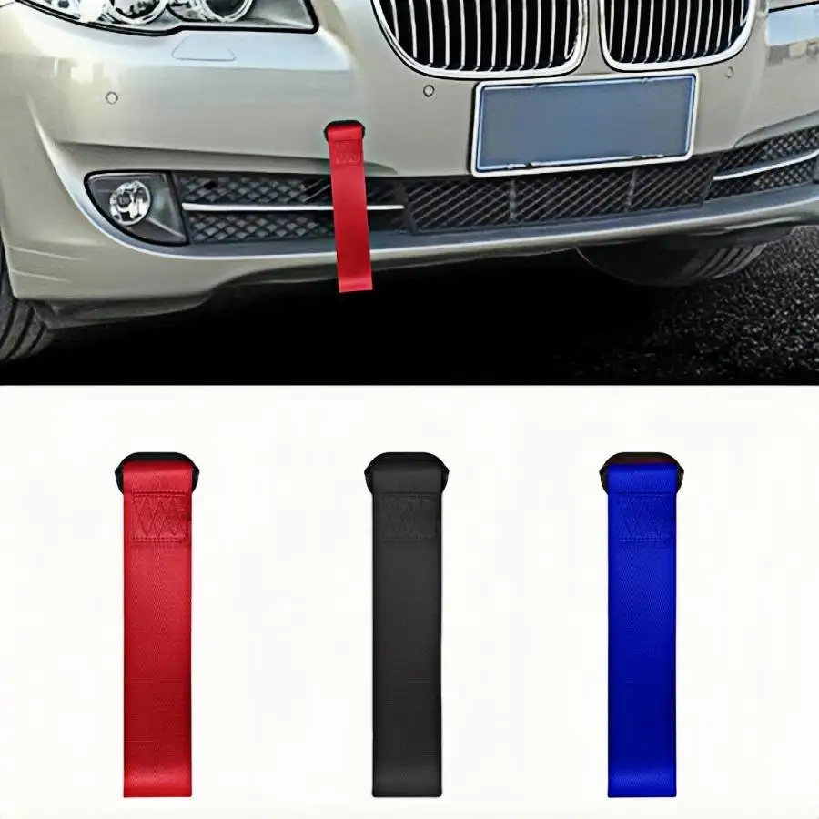 Colorful Decorative Car Tow Strap, High Strength Bumper Towing Ribbon Pendant, Universal Car Exterior Decor