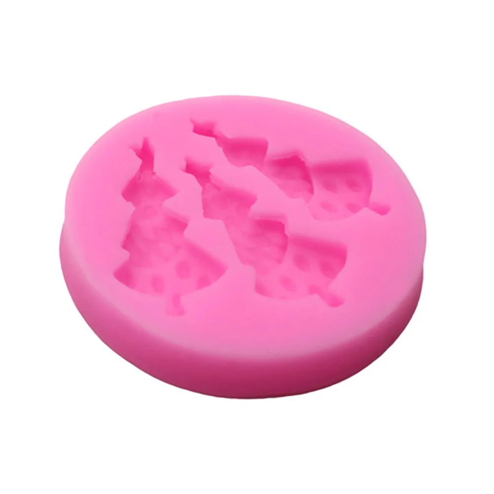 

Round Shape Christmas Tree Cake Fondant Silicone Molds Cake Decorating Tools Bakeware Cupcake Dessert Chocolate Fondant Mold (Ra