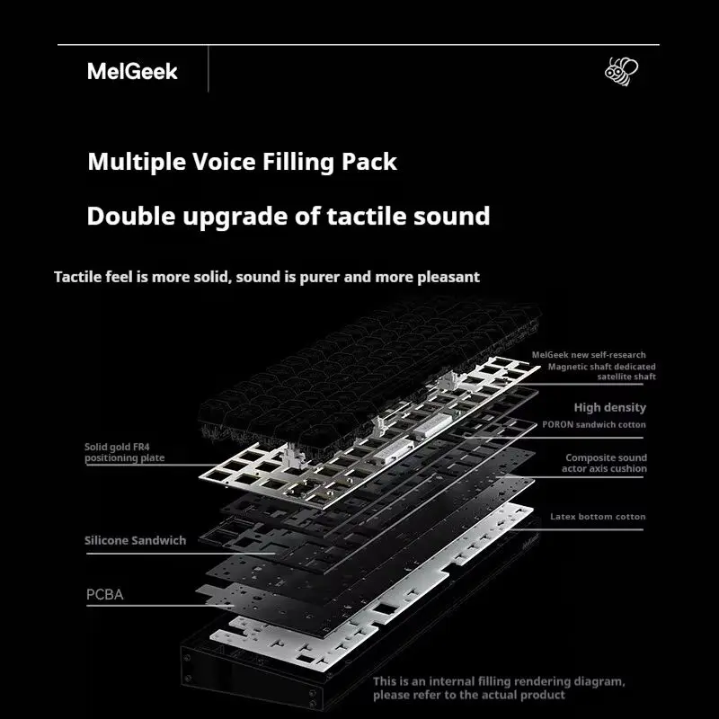 Melgeek Made68ultra+ Tastiera ad asse magnetico Rgb Magneto Asse viola Bassa latenza Alta velocità di legge Giochi Esports Tastiera meccanica