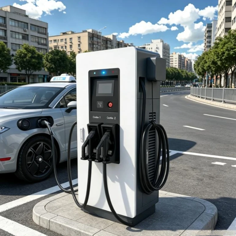 40kW-240kW DC Fast Charging Station CCS2 OCPP App Control LCD Screen Floor Mounted for Fleet Depot