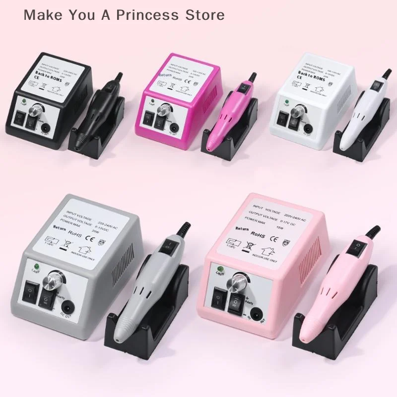 Kit testa per lucidatura delle unghie per manicure elettrica portatile per trapano per unghie per smalto gel Attrezzatura professionale per salone di strumenti per manicure