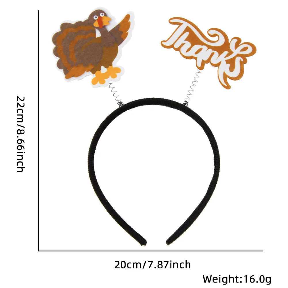 Thanksgiving headbands, party decorations, turkey headbands, dress up performances, ball headbands, props