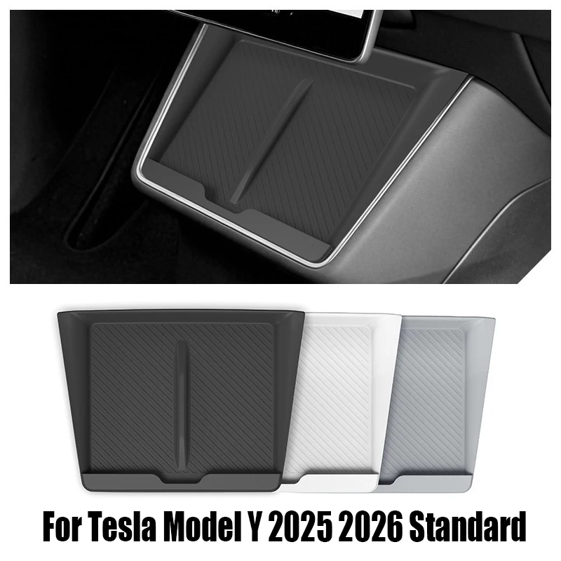 

Central Control Wireless Charging Silicone Pad For Tesla Model Y 2025 2026 Standard Car Auto Car Anti-Slip Dustproof Pad Tray