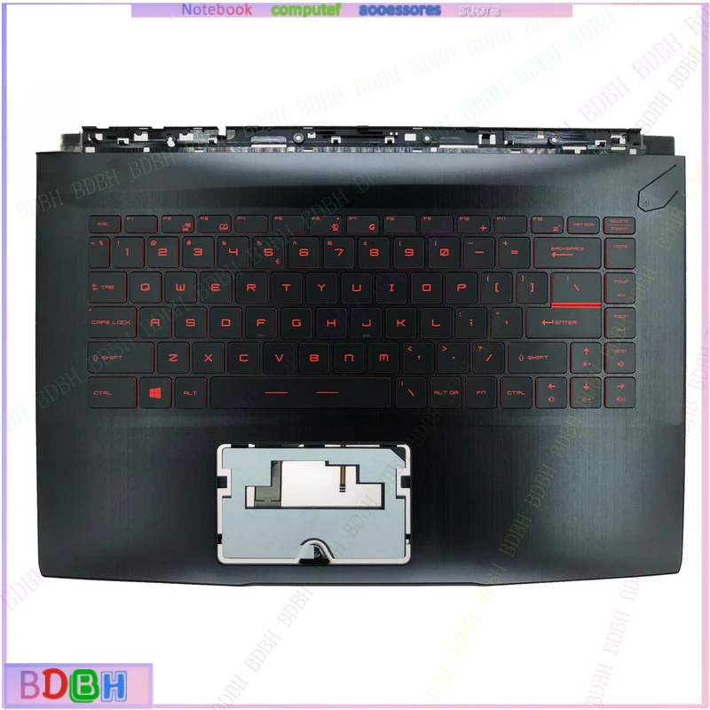 New For MSI GF63 GF63 8RC GF63 8RD US English keyboard Palmrest Case Red backlit