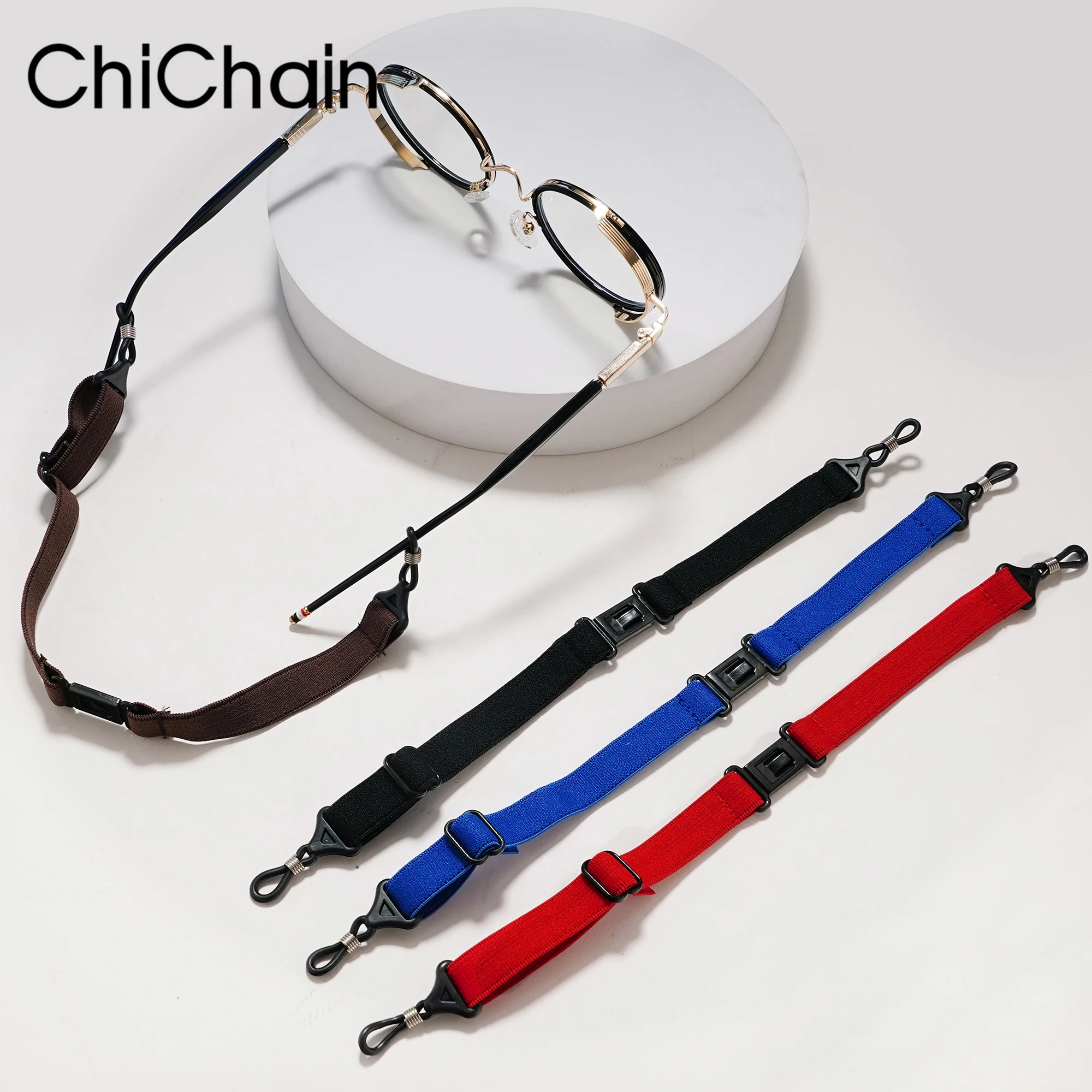 New Detachable Adjustable Elastic Anti-Slip Sport Glasses Cord Non Slip Eyeglasses Holder Lanyard Neck Rope Elastic Band Strap