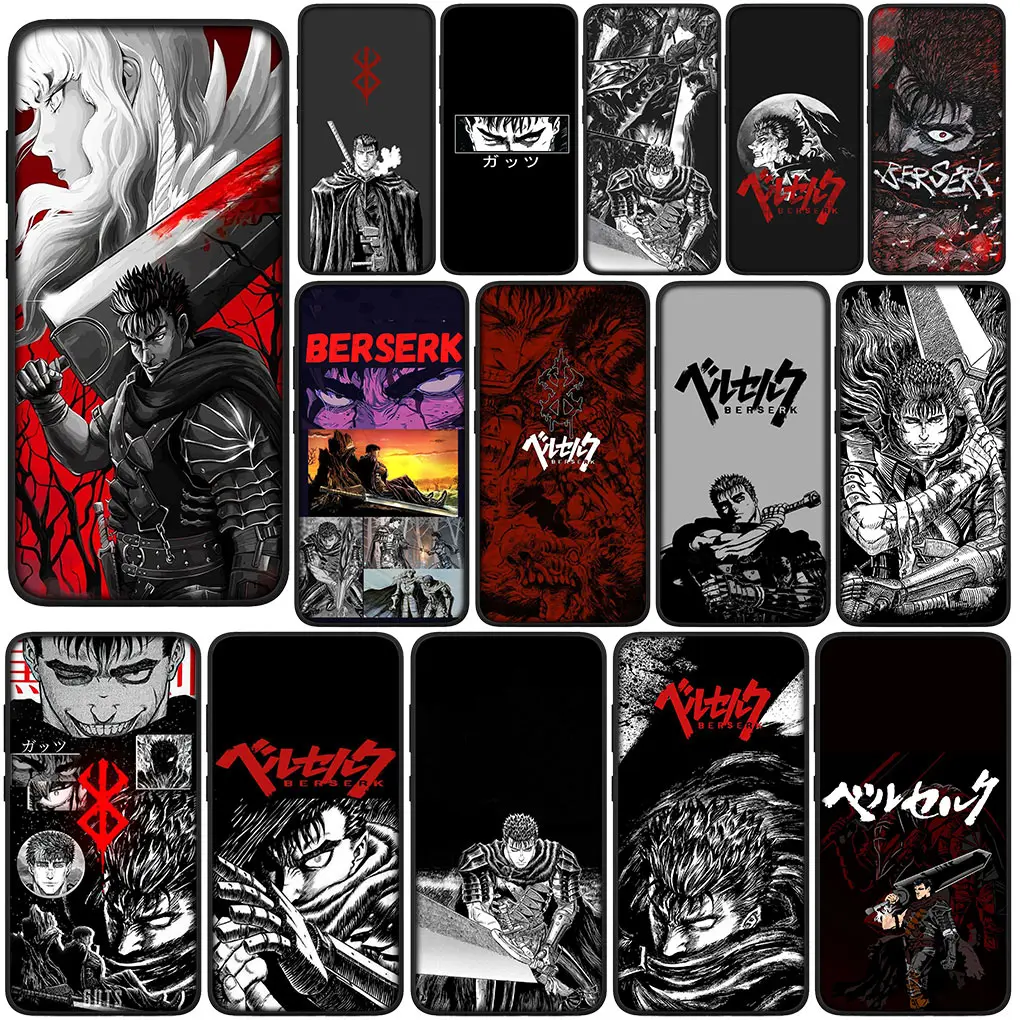 Berserk Guts Soft Silicone Cover for Motorola Moto E32 G30 G50 G60 G40 G51 G52 G41 G42 G22 G71 E7 G100 Casing Phone Case