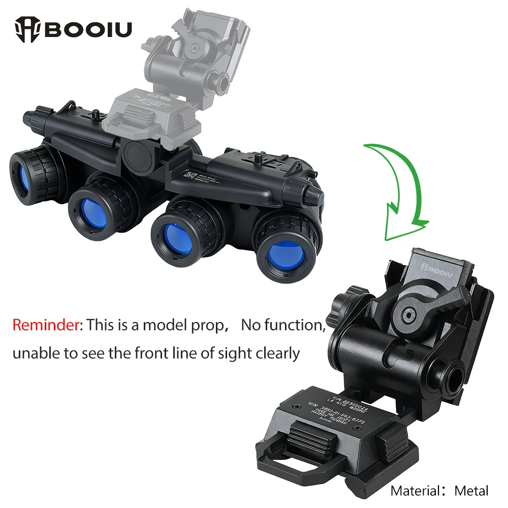 BOOIU Tactical GPNVG18 Cosplay Four-eye Night Vision Goggles Model L4G24 Mount Holder Combination NVG Outdoor Helmet Accessories