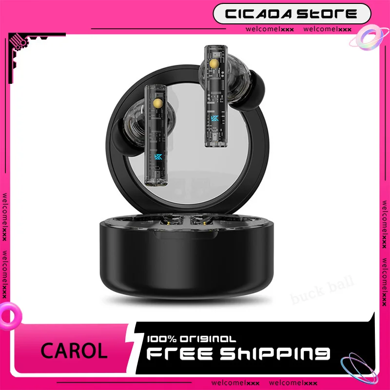 

Kz Carol Bluetooth Headset In-Ear Wireless Bluetooth Headset Hifi Noise Reduction Long Endurance Game Movement Custom Headphones