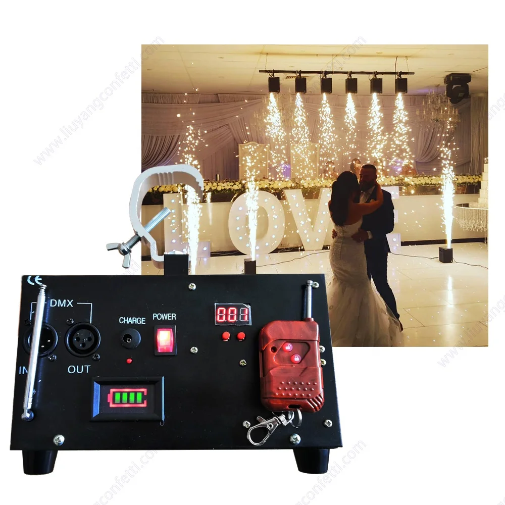 Mini Firework Machines Wedding Cold Firework Machine Party Disco Show 360 Photo Booth Accessories Cold Spark Machine