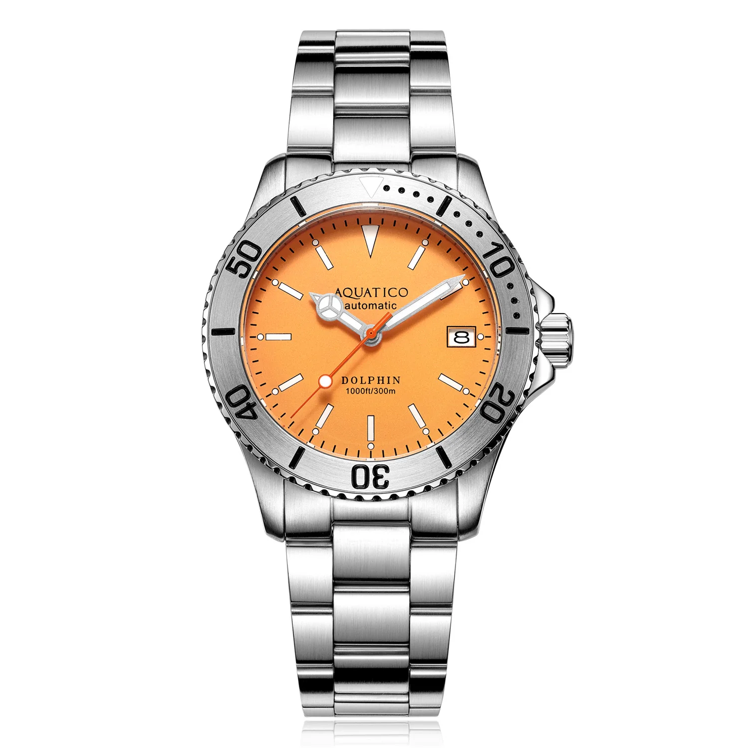 Aquatico Dolphin Automatic Dive Watch Orange Dial (NH35)