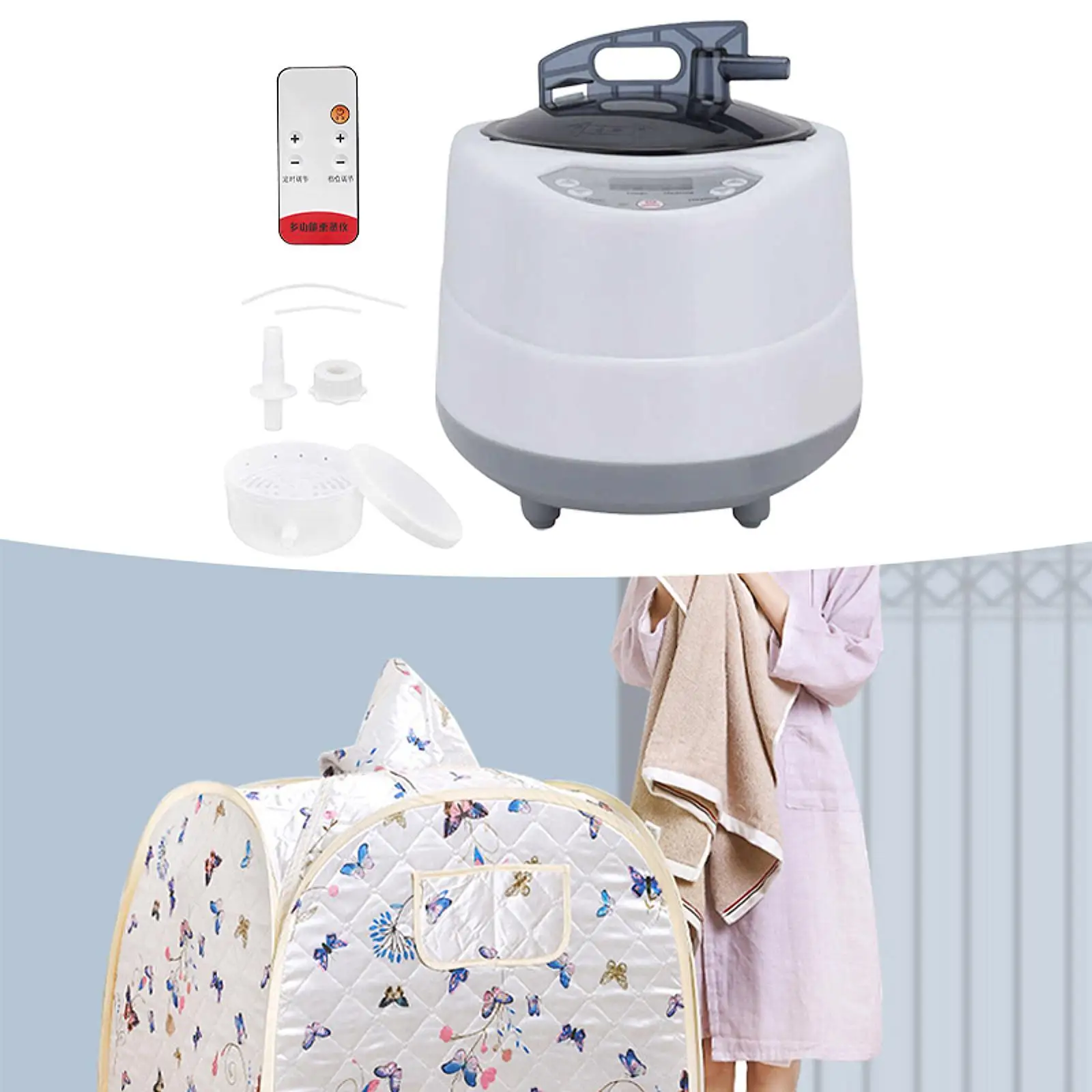

Sauna Steamer Pot 3L Fumigation Machine Steam Generator for Home Sauna
