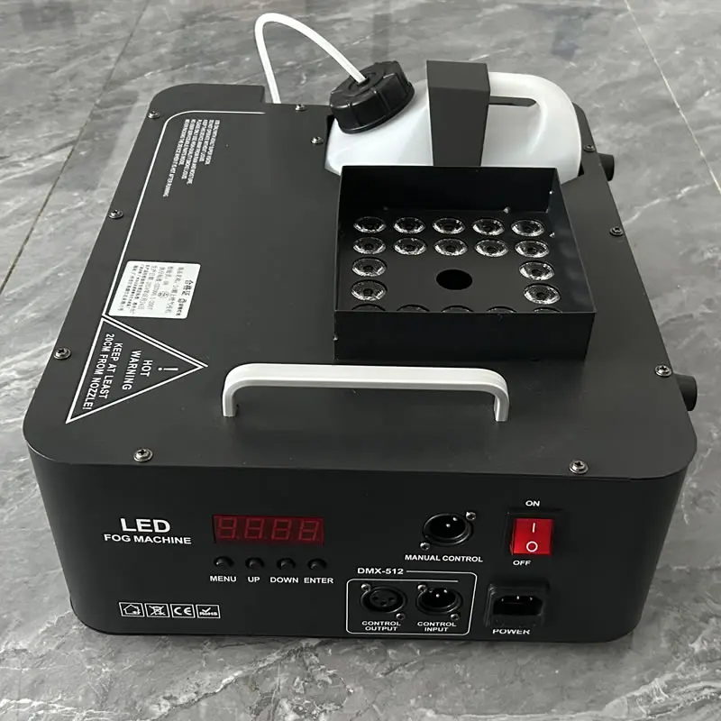 1500W Verticale Rookmachine Draagbare 24x9W RGB LED Rook Rookmachine Luchtkolom Jet DMX Afstandsbediening voor DJ Disco Party Stage Fogger