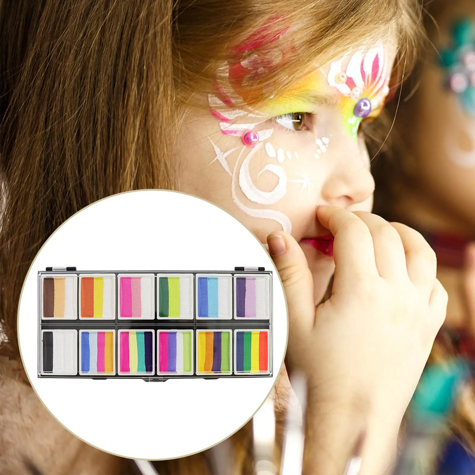 Water Based Face Body Paint Washable Palette Professional Theatrical Makeup for Children Adult Stage
