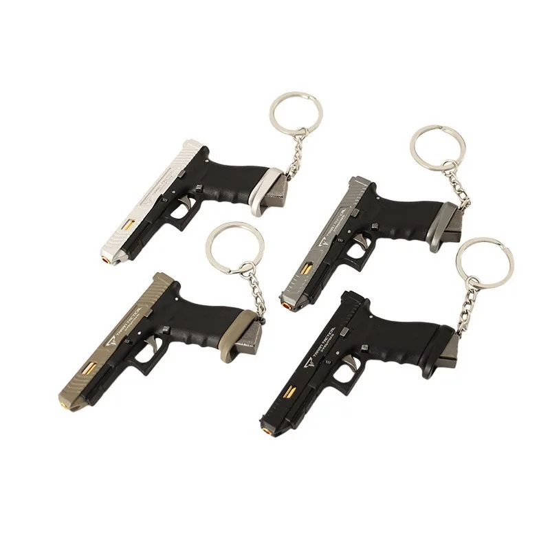 Antike abnehmbare Halb legierung Nylon Ttig34 Glock Kampf Master Gun Modell Spielzeug Schlüssel bund 7cm Anhänger Jungen Geschenke Sammler Schlüssel ringe