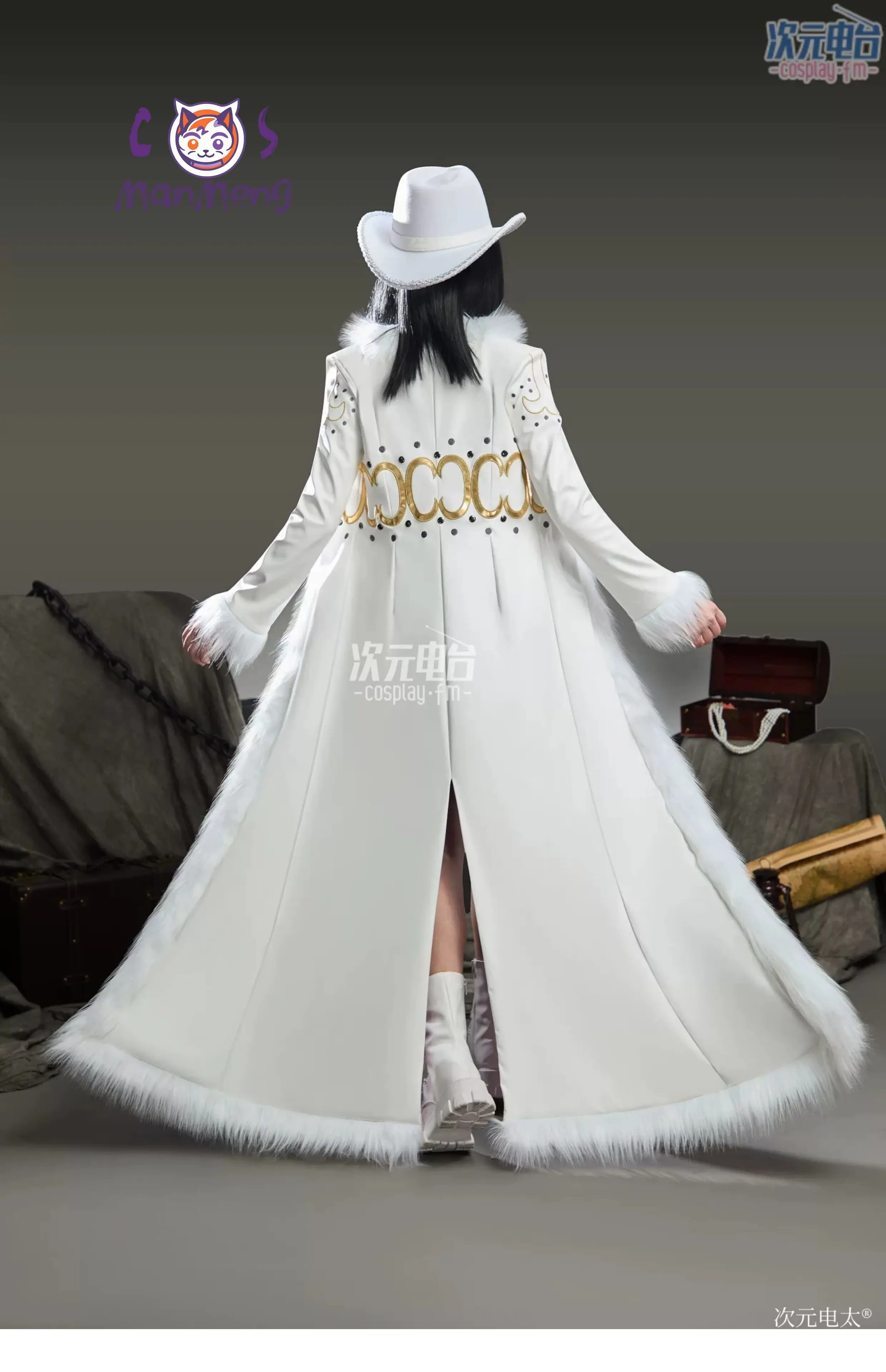 

Anime OP Nico Robin Cosplay Women Miss All Sunday Live action film television Costume hat cloak skirt Halloween new uniforms