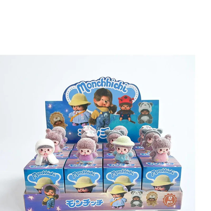 

Коллекционные игрушки-фигурки Monchhichi в слепых коробках для украшения стола, миниатюрные фигурки из смолы в качестве подарков.