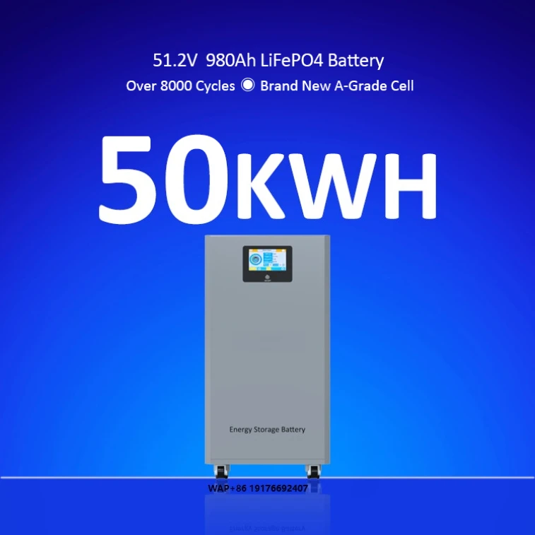 SUNPOK 50kWh 1000Ah 51.2V 10000 Cycles Vertical Movable LiFePO4 Battery Lithium LFP Home Storage System BESS Pack Solar Energy