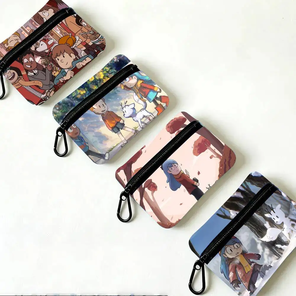Cartoon Manga H-Hilda Oxford Fabric Wallet With Zipper Hanging Multifunctional Bag For Credit Cards Keys Coins