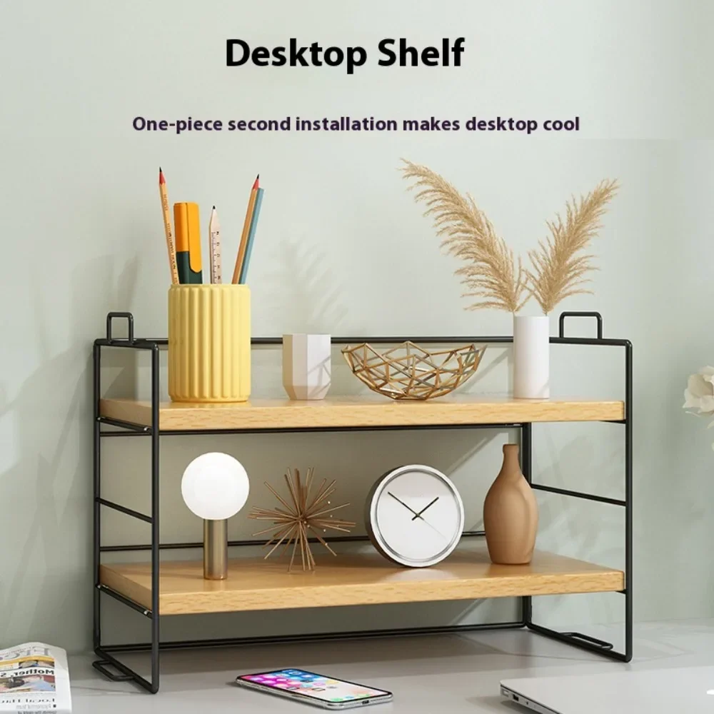 Desktop Bookshelf Storage Rack Wooden Small Simple Bookshelf Small Bookshelf on The Table Shelf Office Dormitory Organization