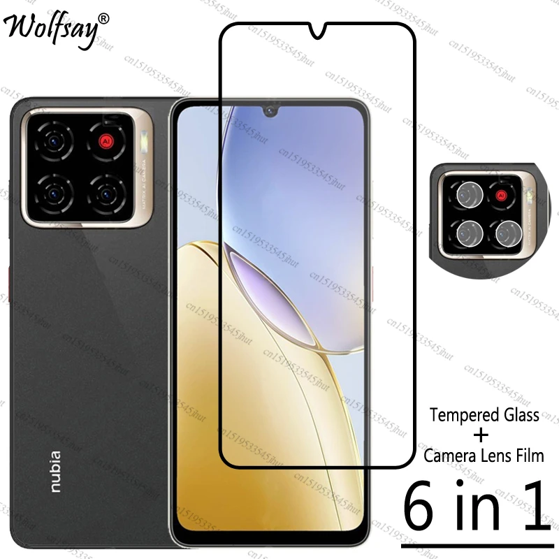 Capa completa de vidro temperado para zte blade a56 protetor de tela zte blade a56 protetor de lente de câmera vidro para zte blade a56 vidro