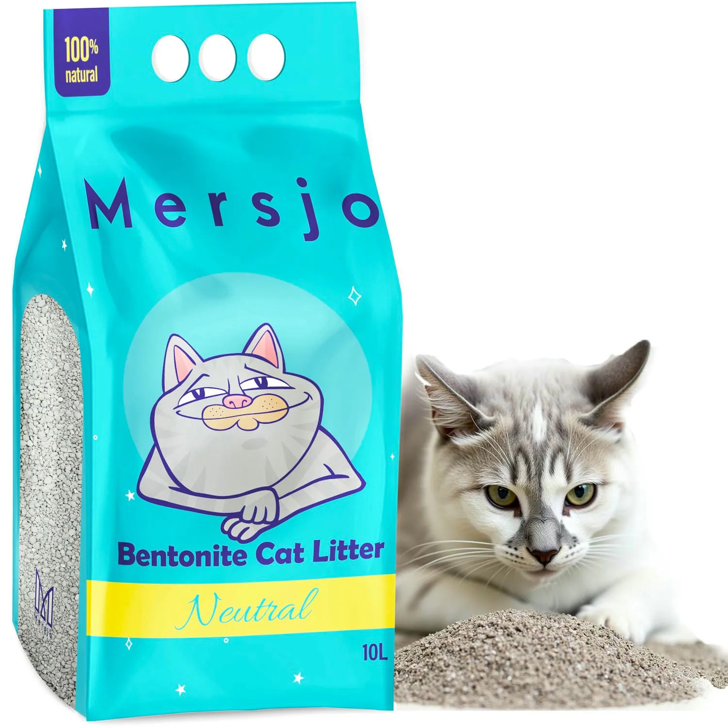 Mersjo NEUTRAL 10L cat bentonite litter