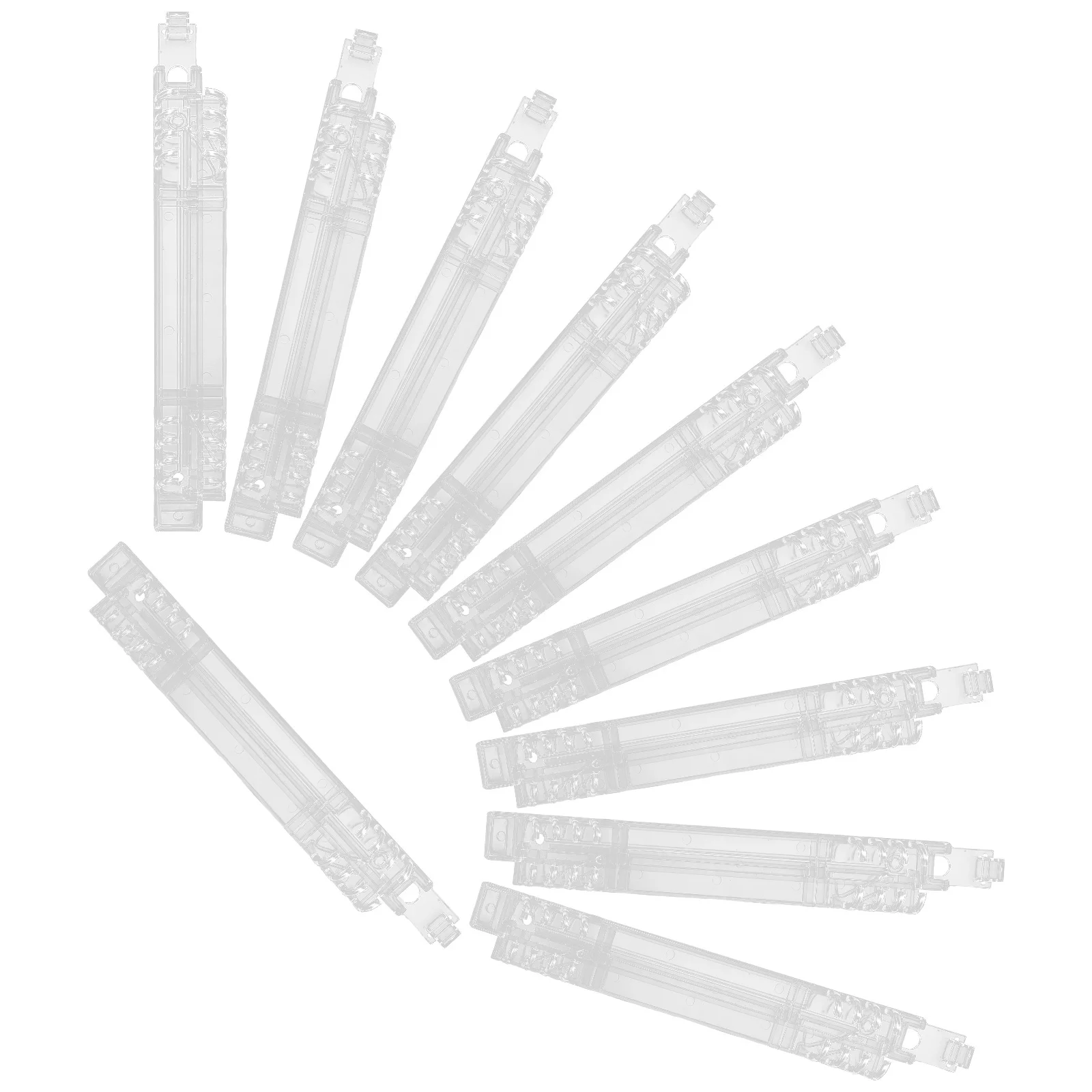 10pcs 8 Ring Binding Spines For A5 Paper Transparent Plastic Comb Binding Rings Hold 100 Sheets Openable Spiral Binder Clips -