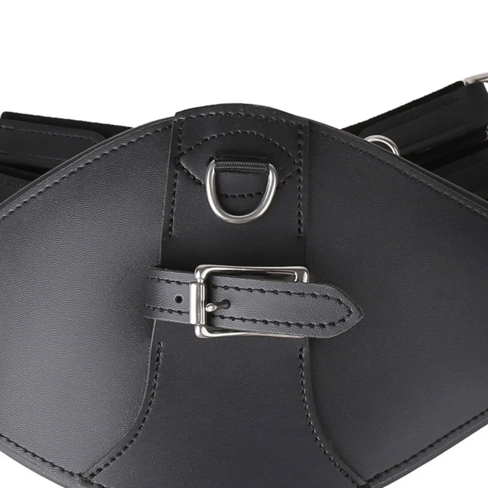 Padded Horse Chest Guard with Contoured Fit Metal Rings for Riding Tack Equestrian Saddle Accessories Gear