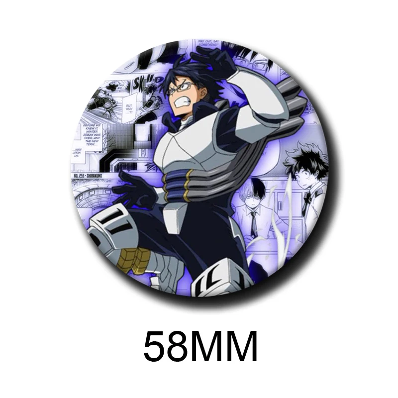 58 مللي متر شخصية كرتونية Tenya Ida لينة زر دبوس بطل أنيمي بروش شارة الإبداعية لحقيبة الظهر الملابس الديكور هدية #6