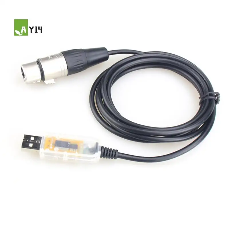 

AY14-адаптер интерфейса USB-DMX, светодиодный DMX512, компьютерный ПК, контроллер сценического освещения, диммер, аксессуары для замены кабеля адаптера