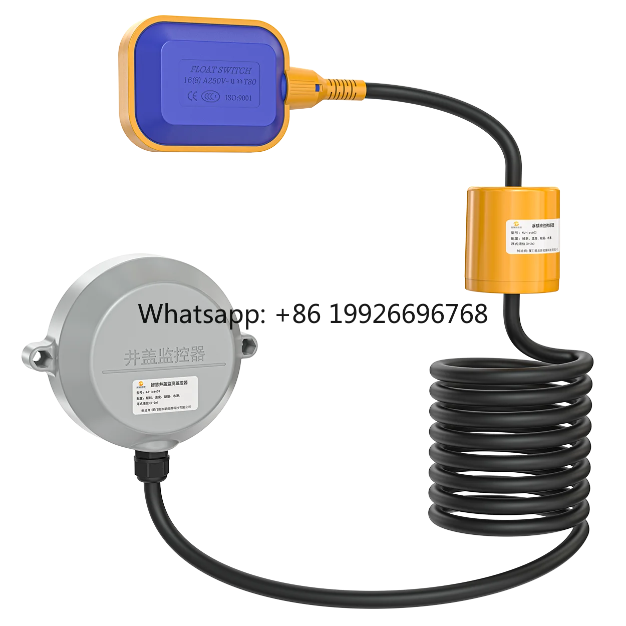 Smart Manhole Cover Sensor - 4G Anti-Theft Tilt Water Level Temperature Detection IP68 Wireless Alarm for Urban Road