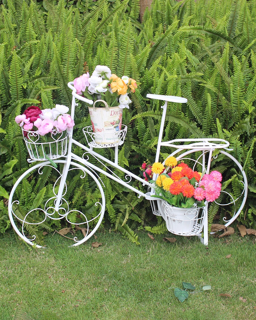 Shop Show Window Decoration Shooting Floor Ornaments Props Home Ornament Bicycle Clothing Store Wrought Iron Flower Stand