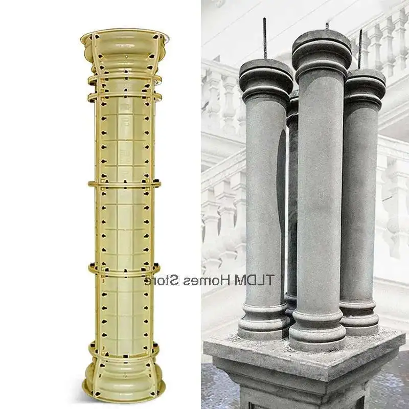

Outdoor Courtyard Roman Column Mold ABS Plastic Concrete Cylinder Mold for Gardening Roof Support Forming Building Formwork