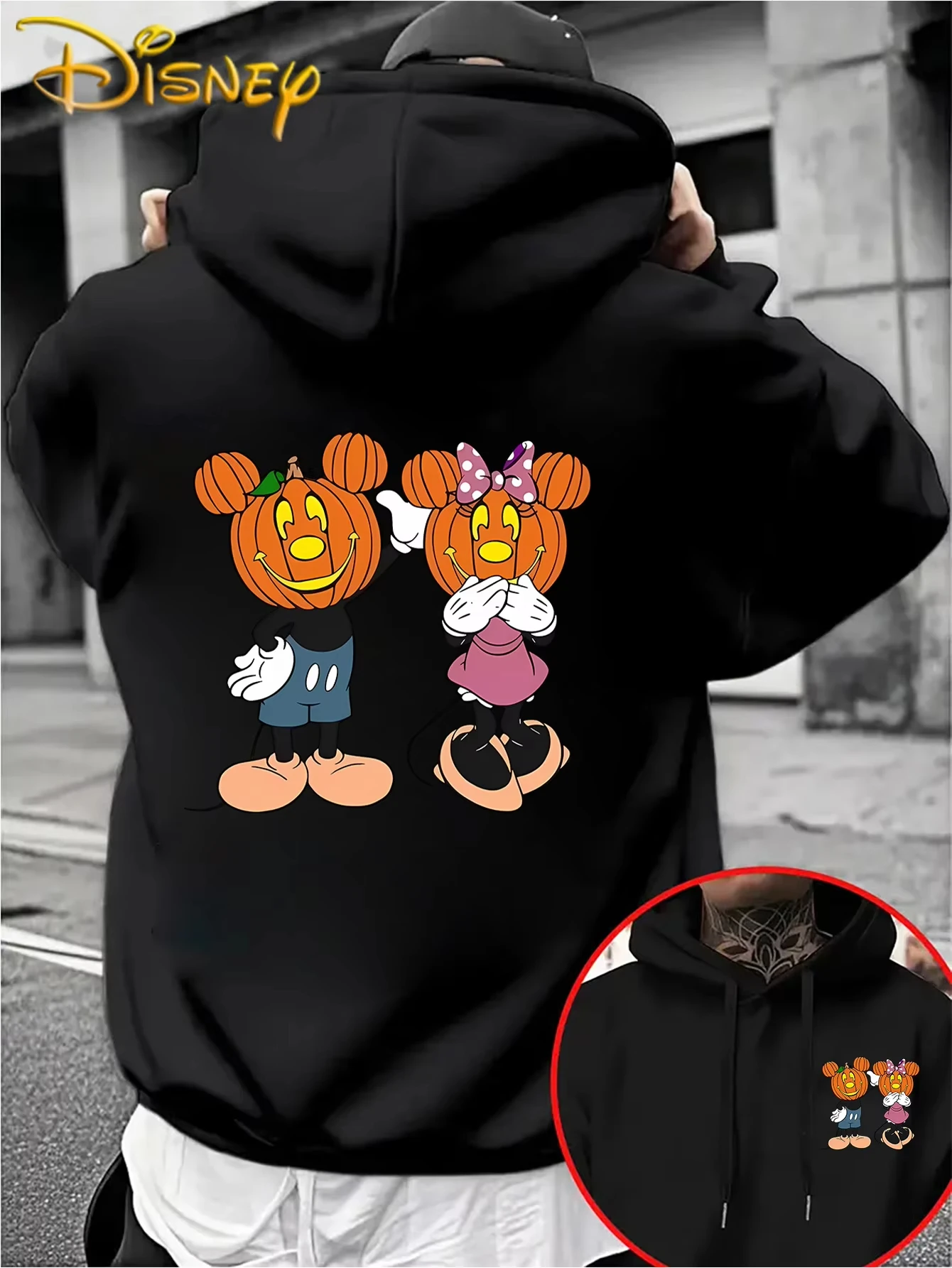 

Disney Mickey Mouse Halloween Hoodie Autumn Winter Casual Unisex Pullover Sweatshirt Tracksuit Clothing Hoody Oversized