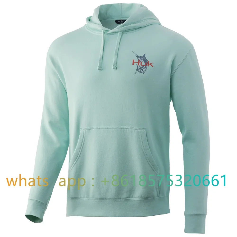 HUK ANGRY MARLIN felpa con cappuccio in cotone una classica felpa con cappuccio pullover felpe con cappuccio ad alte prestazioni allenamento gear palestra/maglione sportivo all'aperto