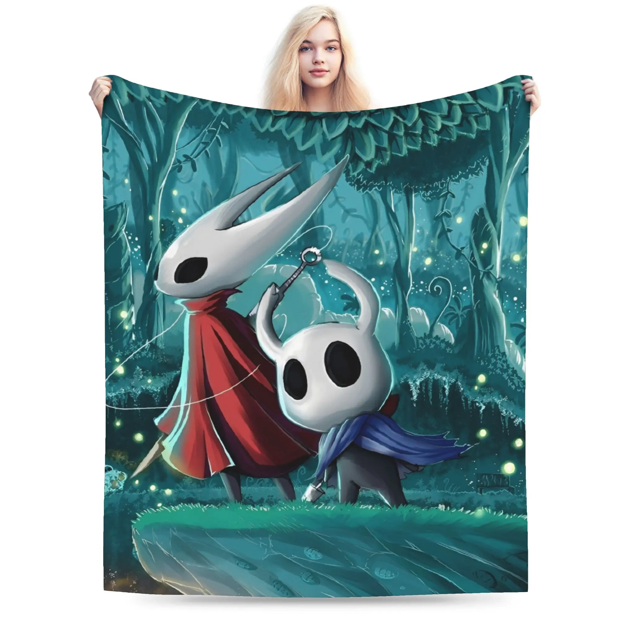 Hollows Knights Silksong Blanket Flannel Spring Autumn  Portable Super Soft Throw Blanket for Bedding Outdoor Bedding Throws