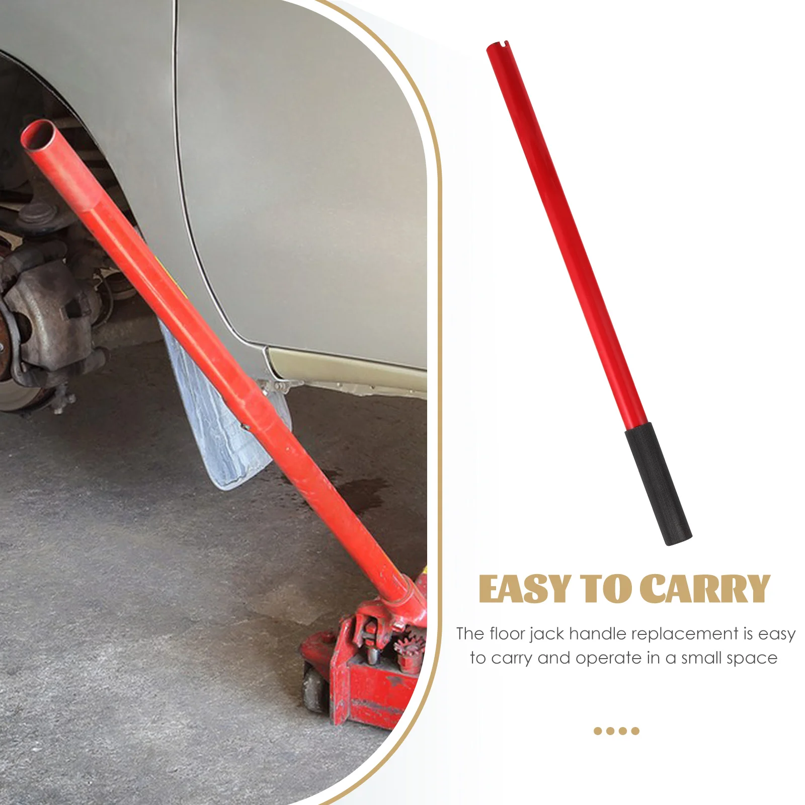 Hydraulischer Wagenhebergriff, Ersatz, 16 Zähne, vertikaler Boden, Auto-Metallzubehör, Stangenhebel, rutschfester Silikongriff, robust, einfach