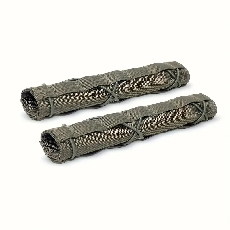 2-piece Adjustable Heat Silencer With MOLLE System, 8.66"x5.51" - Durable 500D Nylon For Air Guns, Hunting And Shooting