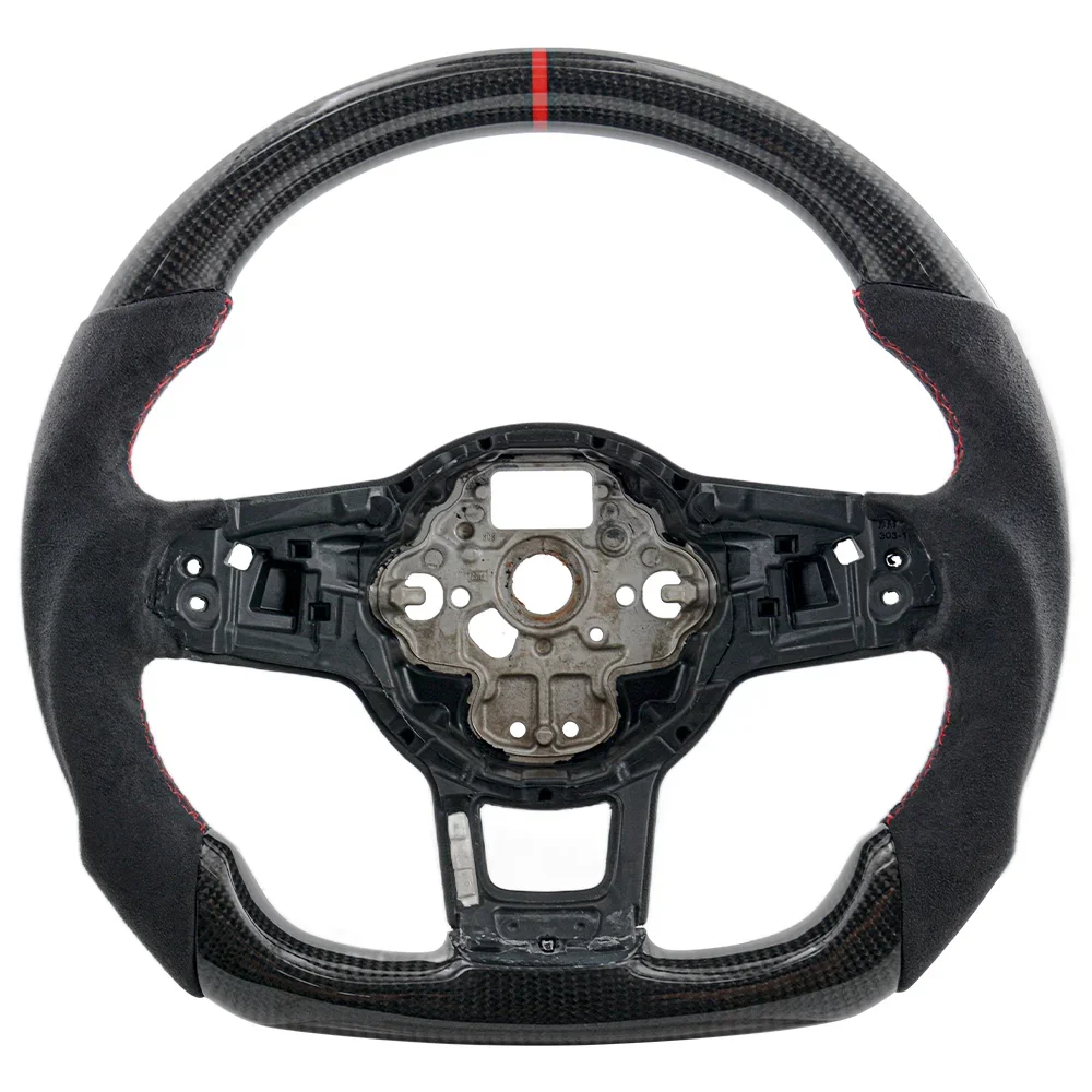 

Carbon Fiber Steering Wheel For Volkswagen Golf 7 7.5 GTI GTD GTE R 2013-2020 Polo GTI Tiguan Passat DSG Alcantara Racing Wheel