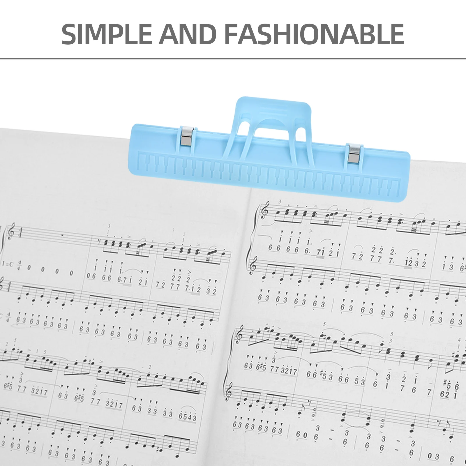 

3Pcs Piano Sheet Music Holder Clips Bright Color Practical Portable Music Book Page Clips Lightweight for Instrument Players