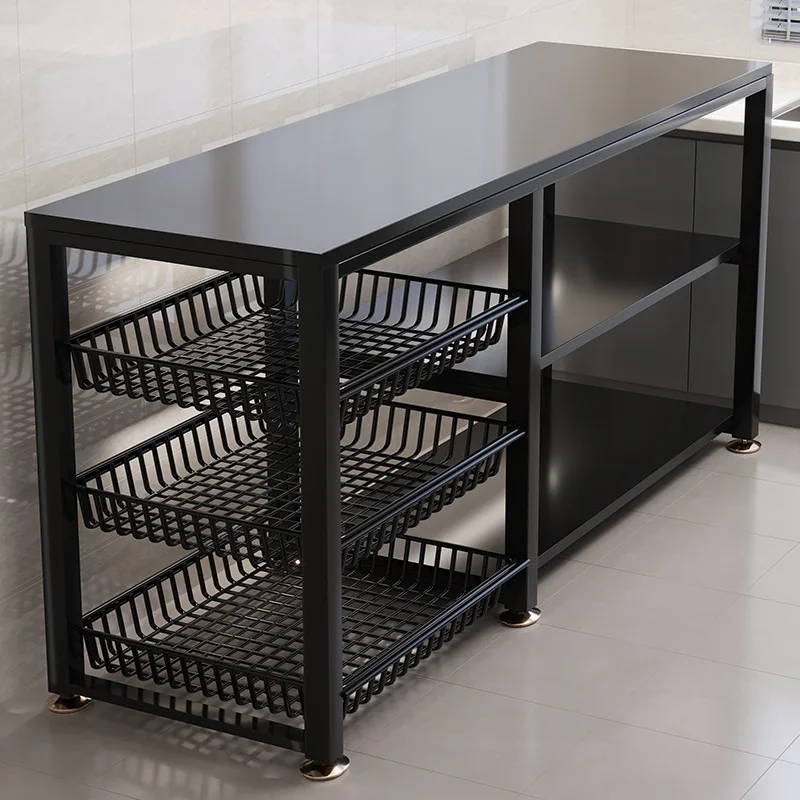 

Kitchen rack Floor-to-ceiling multi-layer storage rack Thickened storage rack Multifunctional household vegetable basket Vegetab