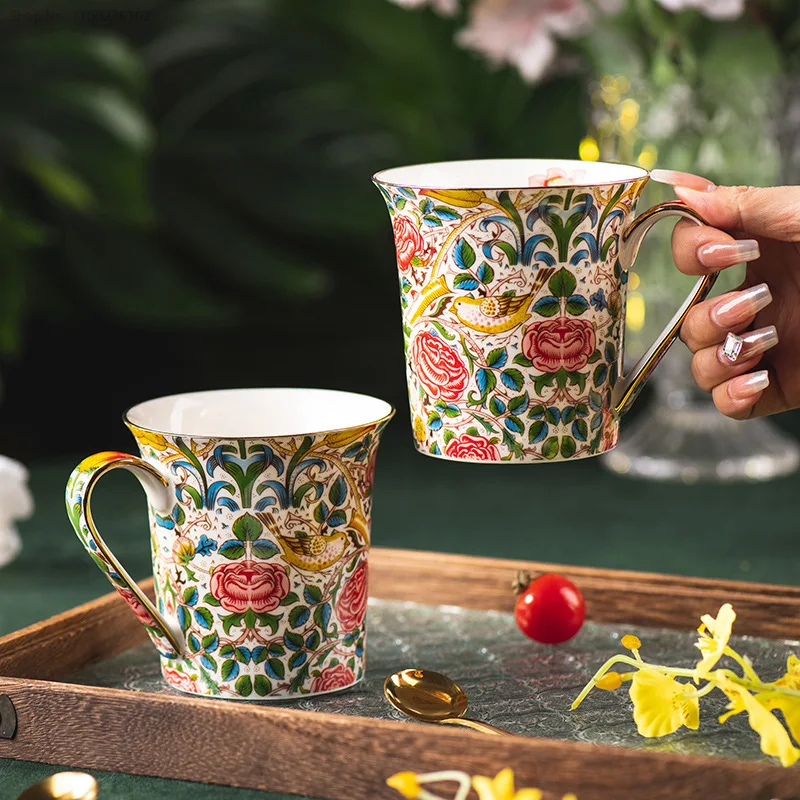 2pcs Traditional Chinese Style Mug Blue And White Porcelain Drinking Cup Ceramic Coffee Mug