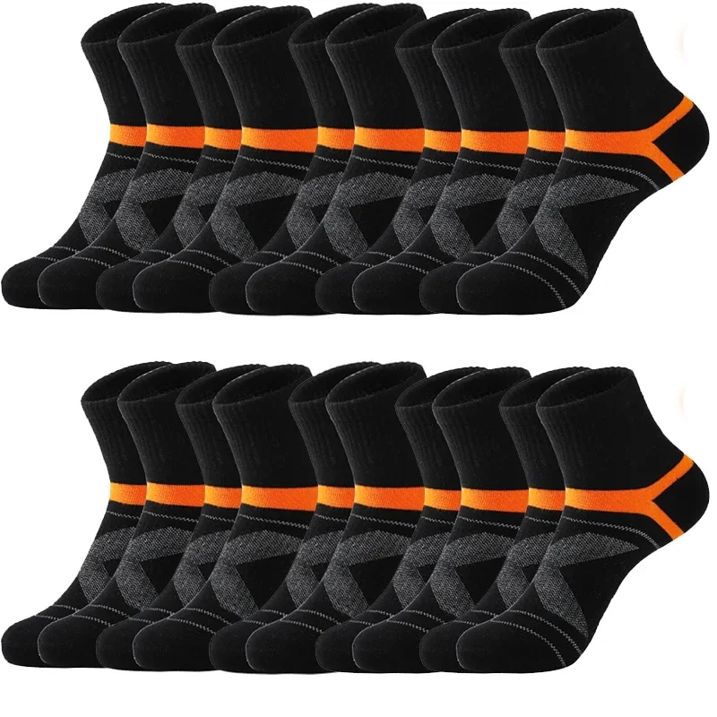 

1/5/10 пар высококачественных мужских носков, черные спортивные носки, повседневные мягкие беговые четырехсезонные дышащие мужские носки для впитывания пота