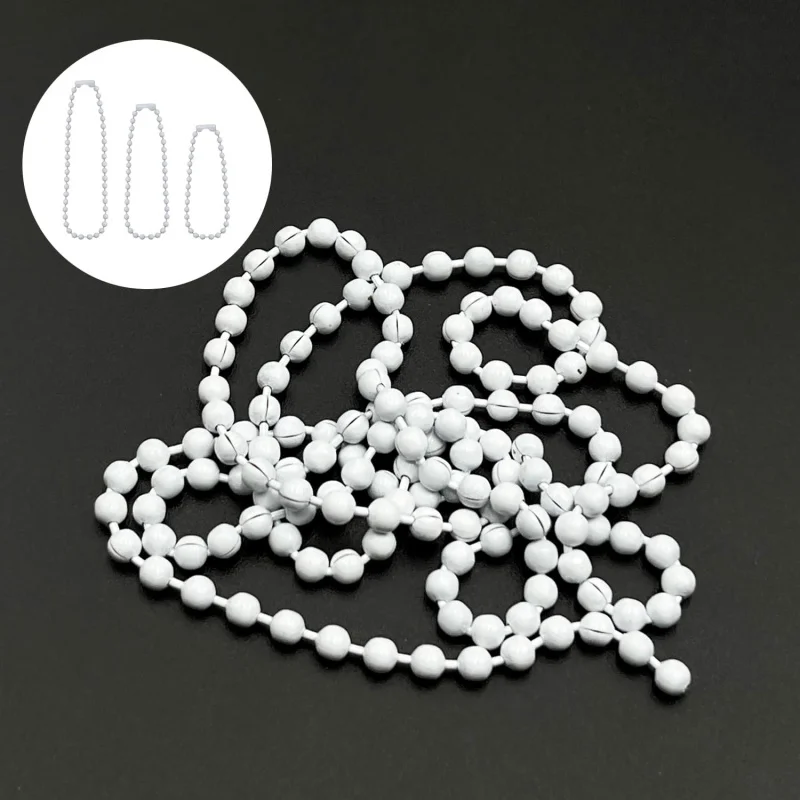 Ceiling Fan Pull Chain Extender, 12Feet 3mm Diameter Beaded Ball Light Extension with 10 Matching Connectors(