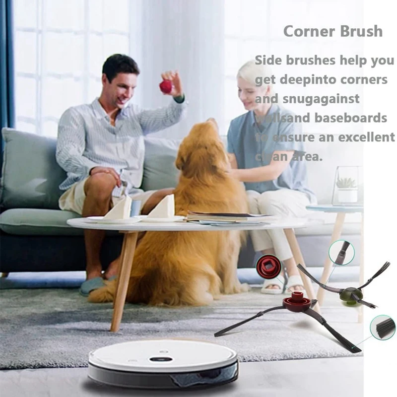 ชุดอะไหล่สำหรับ N8 Ecovacs deebot T8 1แปรงหลัก4ตัวกรอง6แปรงด้านข้างสำหรับเปลี่ยน T8 N8 ozmo 950 920