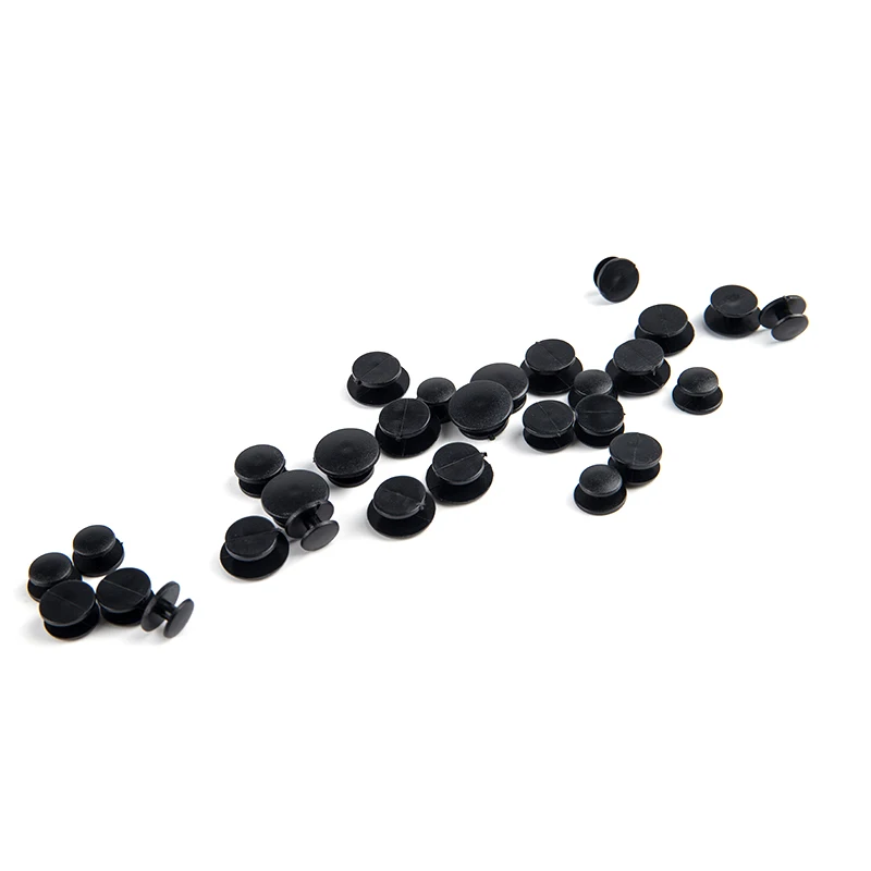 25pcs Lightweight Buckles Plastic Buttons Black Ornaments For DIY Shoes Charms Kids Shoe Accessories