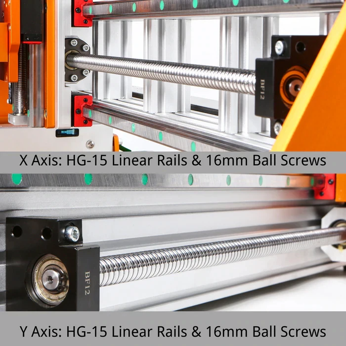 FoxAlien VastoXL 6060 Enrutador de madera CNC con motores paso a paso Nema23, fresadora de metal con tornillos de bolas y rieles lineales de 3 ejes
