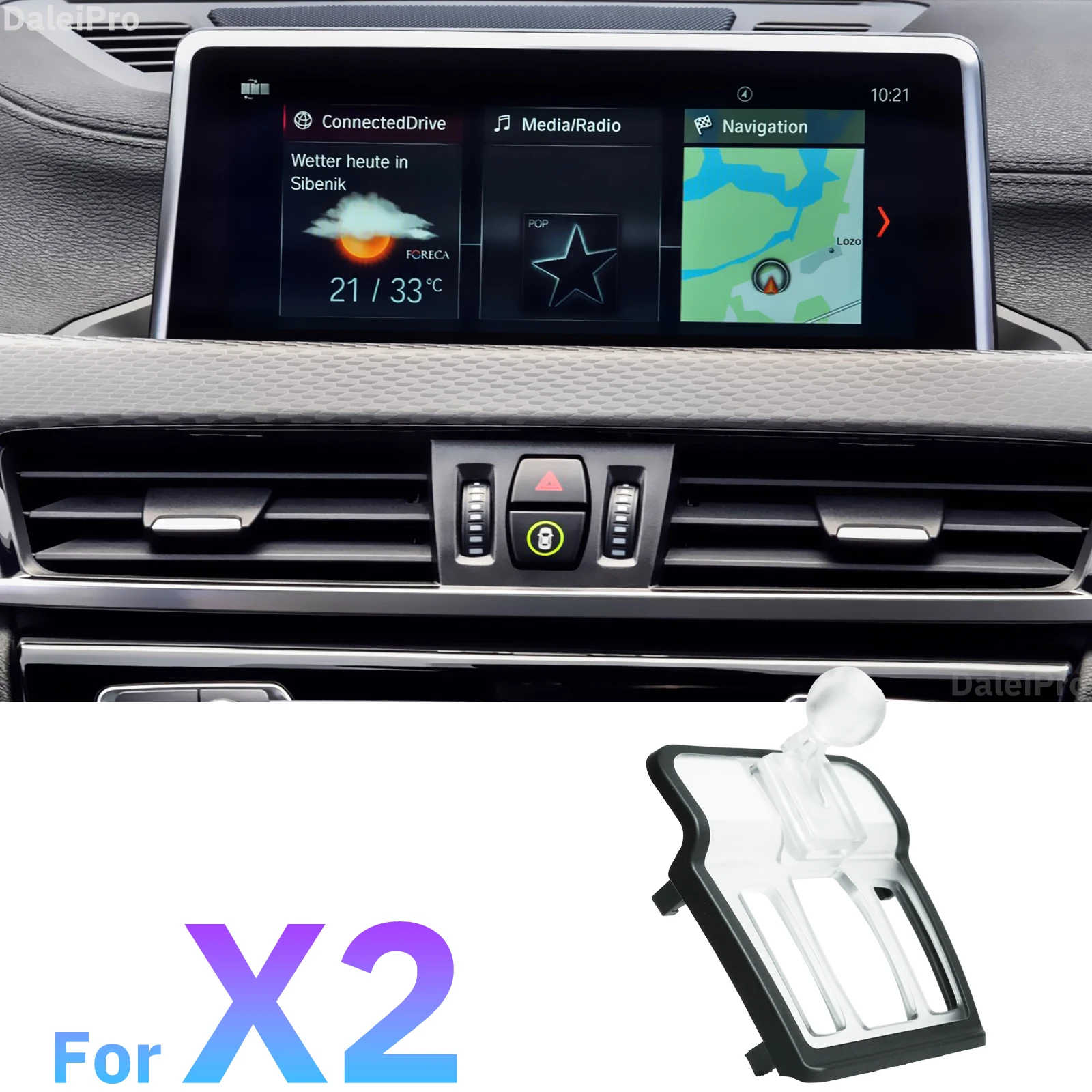 Spezielle Autotelefonhalterung für BMW X2 F39 2016 2017 2018 2019–2022, kabellose Auto-Ladehalterung, magnetischer MagSafe-Halter, Autoladegerät